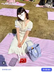 マーガリンフィンガーズ フラワー シフォン ロングドレス (OH MY GIRL ヒョジョン 着用)