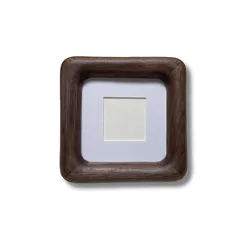 【新品】 レタヤ フォトフレーム ミニ 写真立て 天然木 正方形 卓上 ブラウン 北米産ブラックウォールナット 0