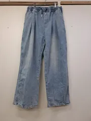 タック入りデニム ワイドパンツ 32 33インチ