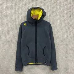 DESCENTE サイドロゴ 弱起毛 フードジップアップ 85 M12878