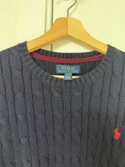 ポロラルフローレン ケーブルニットベスト ネイビー