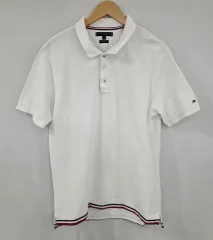 トミーヒルフィガー 白 ポロシャツ XL スリムフィット