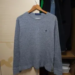POLO ポロ ラルフローレン ワッフル ニット グレー XL