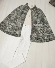 ZARA(ザラ) アルパカ ブレンド ルーズフィット ニット ケープカーディガン (M サイズ)