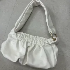 白シャーリングショルダーバッグ ミニ