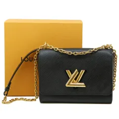 状態良し良し良し Louis Vuitton ツイストmm エピ ゴールド ツイスト mm ブラック 付き