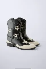 ZARA スター カウボーイブーツ ウェスタンブーツ (37size 235) 新品