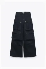 36 ザラ マルチカーゴ ワイドパンツ