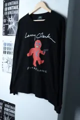 (L-XL) 래리클락 長袖Tシャツ ピンクピカソ ブラック オールドスクール-17469