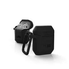 新品 URBAN ARMOR GEAR Apple AirPods用 SILICONE_001(耐衝撃/カラビナ付属) ブラック 【日本正規代理店品】 UAG-APSV2-BK