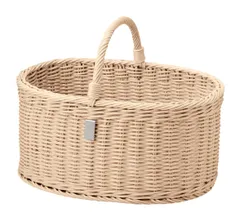 新品 洗える抗菌素材のオーバルキャリーバスケット BG