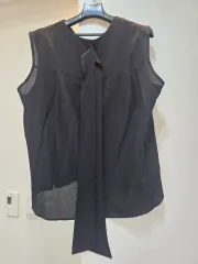 新品 ブラック シフォンブラウス 88サイズ