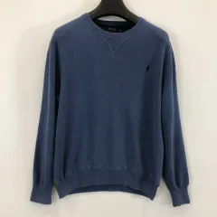 ポロ ラルフローレン ブルー コットンニット L