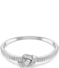スワロフスキー レディース アクセサリー ブレスレット・バングル・アンクレット Swarovski Matrix Baguette Cut Knot Bangle Bracelet Silver シルバー