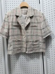(1309)CHECK 半袖ジャケット ヴィンテージスタイル