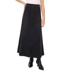ワンステート レディース ボトムス スカート A ライン デニム マキシ 1 STATE Denim Maxi ALine Skirt Rich Black ブラック