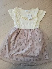 (日本) キッズ 花柄 チュール ONE PIECE 100 新品