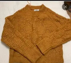 ザラ ZARA ケーブル編みニット キャメル
