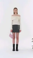 ル・ベイン) ソフト ブークレ リー リボン ニット