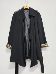 EGOIST ブラック トレンチコート レオパード POINT 66