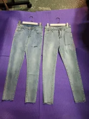 新品 ストレッチデニム ダメージデニム POINT スリム ズボン 2点 まとめ売り