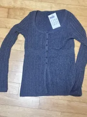 Brandy Melville ブランディー メルビル ベビードール ニット カーディガン グレー