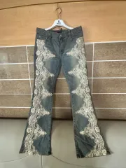 レイヤードデニムブーツカットジーンズ