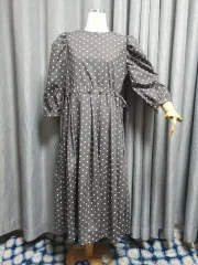 ドットパフマキシワンピース