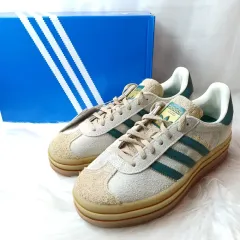 アディダス レディース スニーカー ガゼル ボールド W ベージュ グリーン