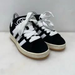 (225) adidas アディダス スニーカー キャンパス ブラック スウェード