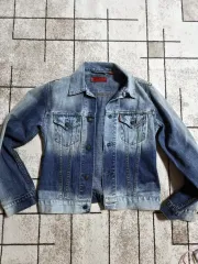 LEVI'S リーバイス レッド 赤タブ HARD ウォッシュド デニム トラッカー 청 ジャケット サイズ 90 95