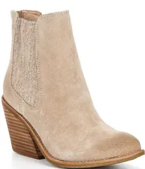 ソフト レディース シューズ ブーツ・レインブーツ スエード ブーツ ヒール Sofft Tara Block Heel Suede Western Inspired Booties Barley