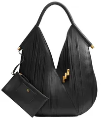 ダナキャラン レディース バッグ ショルダーバッグ レザー Donna Karan Baldwin Laser Cut Leather Shoulder Bag BlackGold ブラック