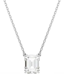 スワロフスキー レディース アクセサリー ネックレス・チョーカー レース Swarovski Stilla Octagon Cut Short Pendant Necklace Silver シルバー