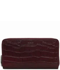 ラドリー ロンドン レディース アクセサリー 財布 レース Radley London Dukes Place Large Crocodilembossed Zip Around Wallet Dark Cherry