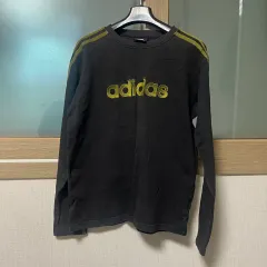 ヴィンテージ adidas アディダス チャコール 3本線 スウェット