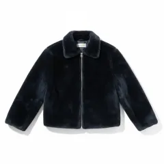 ザオープンプロダクト ネイビー ファー ジャケット