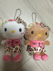 ハローキティ ぬいぐるみ キーホルダー ヒョウ柄 2個 セット
