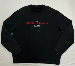 GUESS ブラック 起毛 スウェット