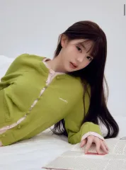 <タグそのまま新品> ROLAROLA オリーブ ピンク カーディガン FREE