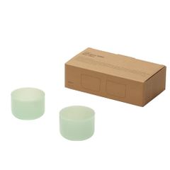新品 ideaco (イデアコ) ミルクガラス グラス 容量180ml 2個セット milk glass HAKU low mint 2pcs(ミルクガラス ハク ロウ ミント)耐熱ガラス・電子レンジ・食洗機対応