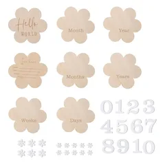 【新品】 月齢フォト 木製 レターバナー ニューボーンフォト 月齢フォトグッズ 100日祝い ウッドレター 月齢カード 32枚セット 記念日フォト マンスリーカード 撮影道具 記念写真 出産祝い 成長記録 月齢カード プレゼント 誕生日 0