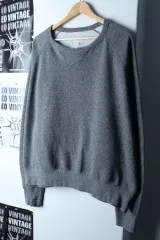 W(2XL) Champion スウェット オーバーサイズ ラグラン グレー-17534