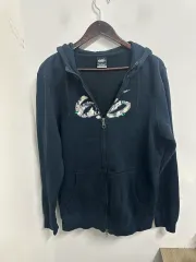 アラビアヴィンテージ NIKE 60 黒色 フードジップアップ M