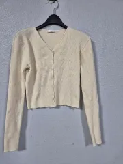 Frenchment ジャンゴージ クロップド ニットカーディガン 55 66