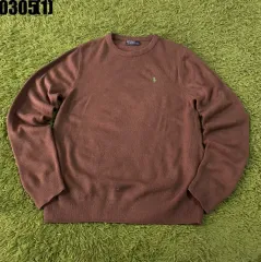 ポロラルフローレン ブラウン ラウンドネックニット S
