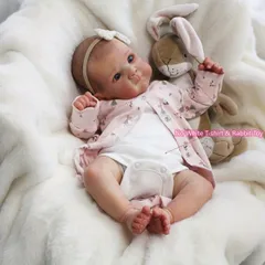 【本物そっくり】リアル赤ちゃん人形 リボーンドール 約46cm 女の子 手作り ソフトビニール 布製ボディ 繊細な血管と髪 誕生日 クリスマス コレクションに【感動のギフト】