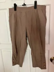 ブラウン 7分 コットン レディース ズボン