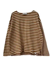 M AMERICAN HOLIC アシンメトリー ストライプ 長袖Tシャツ