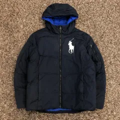 L ポロ ラルフローレン ビックポニー ネイビー ダウン